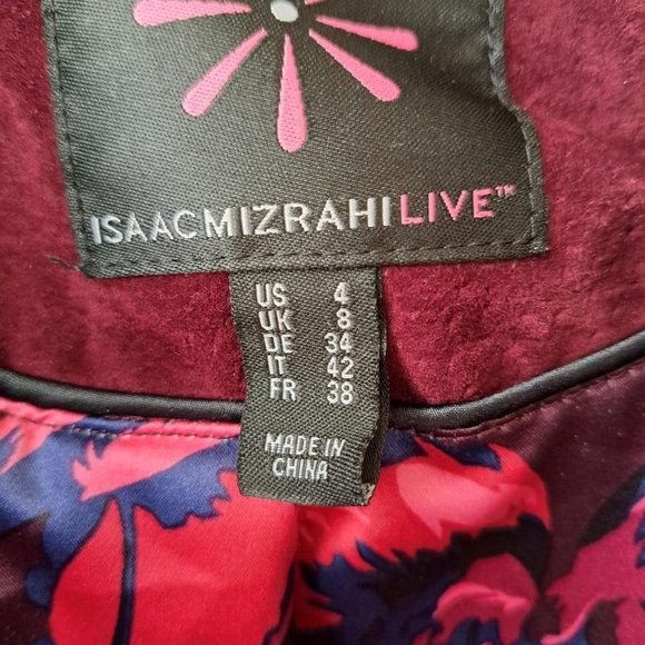 Isaac Mizrahi Suede Moto Jacket - Picture 4 of 5